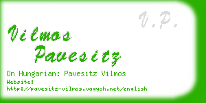 vilmos pavesitz business card